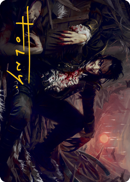Arrogant Outlaw Art Card (Gold-Stamped Signature) [Innistrad: Midnight Hunt Art Series]-1