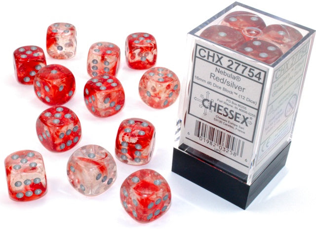 CHX 27754 Nebula 16mm d6 Red/Silver Luminary Block (12)-1