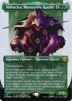 Vorinclex, Monstrous Raider (Borderless Concept Praetors Step-and-Compleat Foil) [Phyrexia: All Will Be One]-1