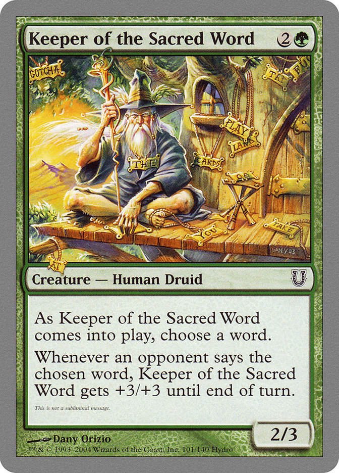 Keeper of the Sacred Word [Unhinged]-1