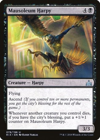 Mausoleum Harpy [Rivals of Ixalan]-1