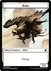 Bird (001) // Sculpture Double-Sided Token [Commander 2019 Tokens]-1