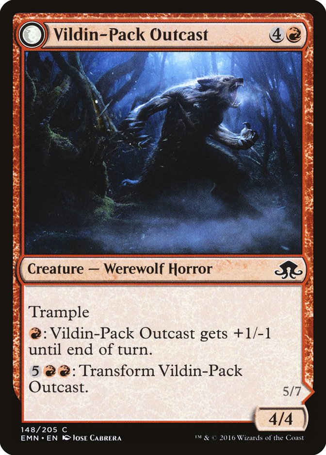 Vildin-Pack Outcast // Dronepack Kindred [Eldritch Moon]-1