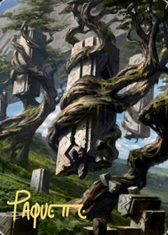 Forest 2 Art Card (Gold-Stamped Signature) [Zendikar Rising Art Series]-1