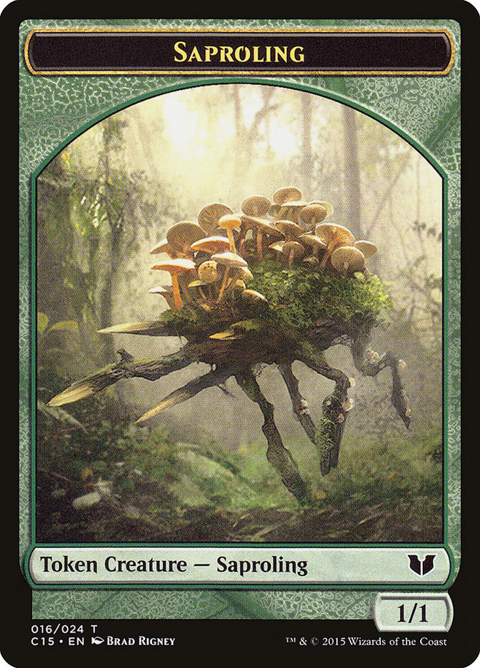 Snake (017) // Saproling Double-Sided Token [Commander 2015 Tokens]-2