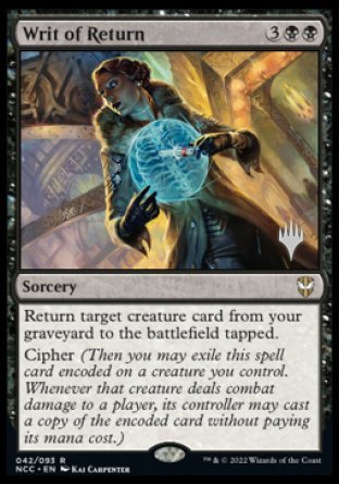 Writ of Return (Promo Pack) [Streets of New Capenna Commander Promos]-1