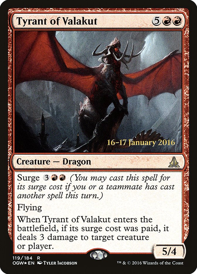 Tyrant of Valakut [Oath of the Gatewatch Prerelease Promos]-1