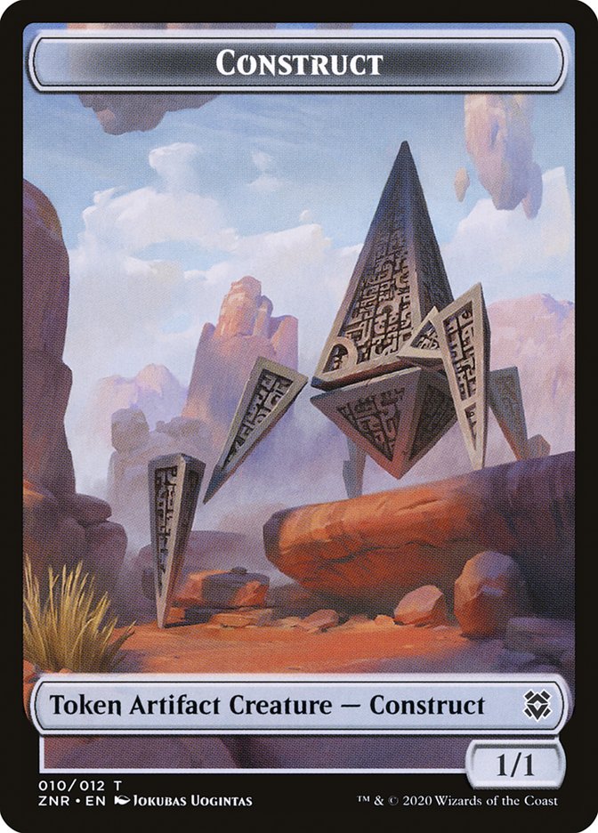 Cat // Construct Double-Sided Token [Zendikar Rising Tokens]-2