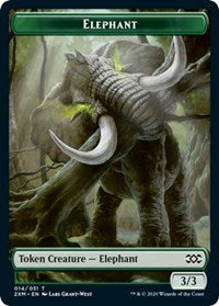 Elephant // Tuktuk the Returned Double-Sided Token [Double Masters Tokens]-1