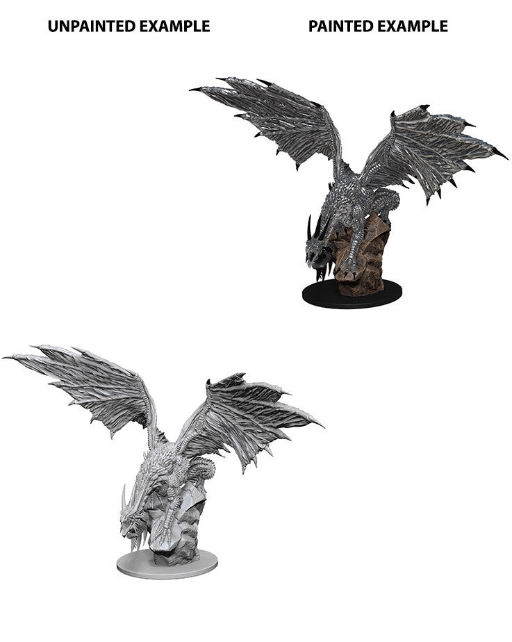 Pathfinder Deep Cuts Unpainted Miniatures Silver Dragon-1