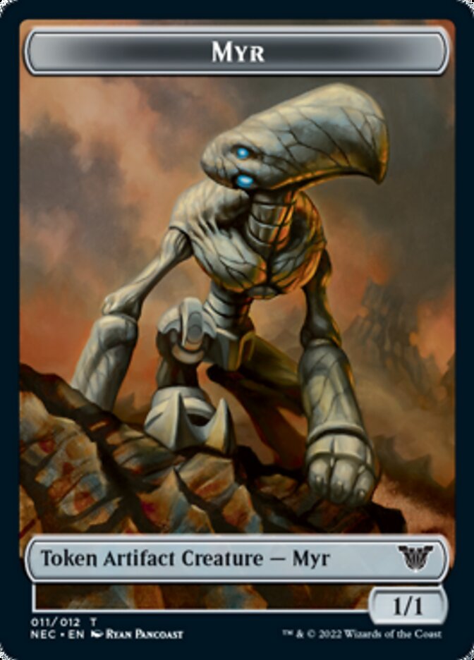 Myr // Pilot Double-Sided Token [Kamigawa: Neon Dynasty Commander Tokens]-1