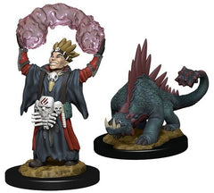 WizKids Wardlings RPG Figures Boy Warlock & Lizard-1