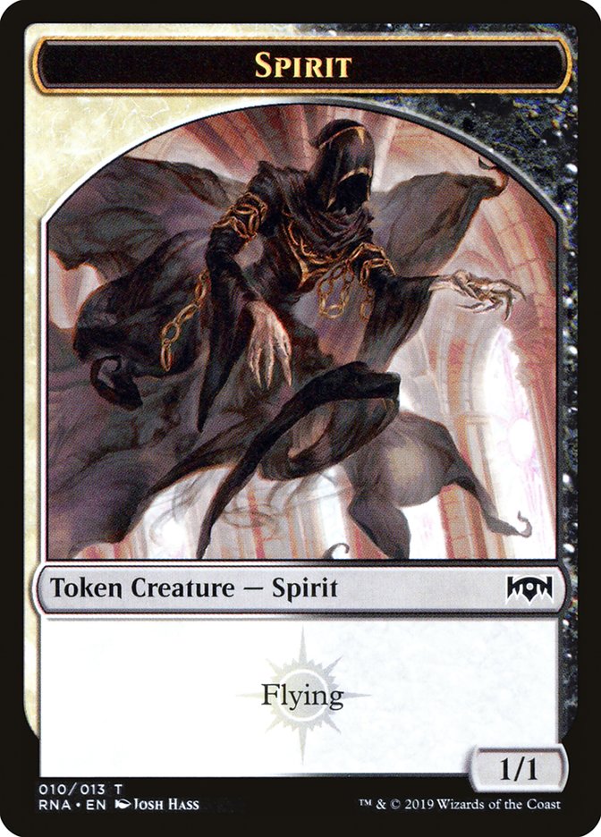 Spirit (002) // Spirit (010) Double-Sided Token [Ravnica Allegiance Guild Kit Tokens]-2