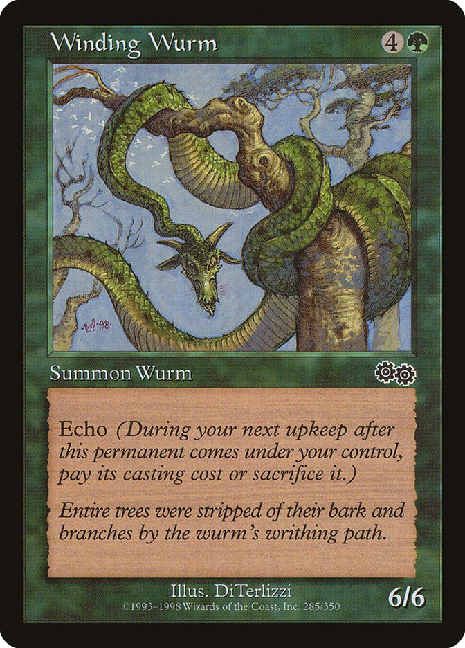 Winding Wurm [Urza's Saga]-1