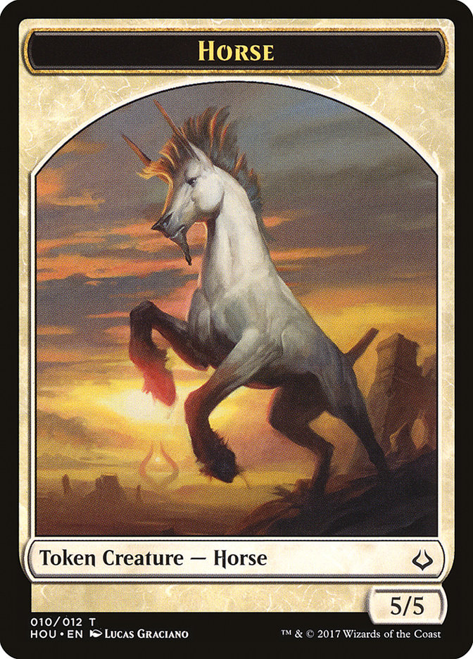 Adorned Pouncer // Horse Double-Sided Token [Hour of Devastation Tokens]-2
