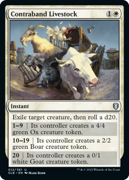 Contraband Livestock [Commander Legends: Battle for Baldur's Gate]