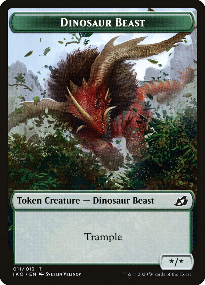 Dinosaur Beast Token [Ikoria: Lair of Behemoths Tokens]-1