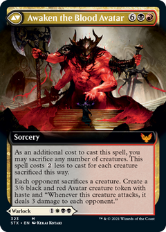 Extus, Oriq Overlord // Awaken the Blood Avatar (Extended Art) [Strixhaven: School of Mages]-2