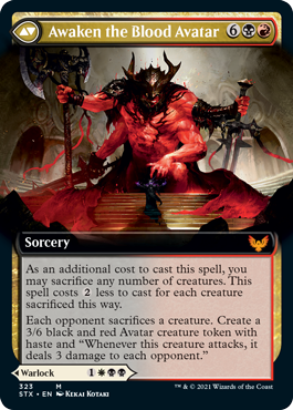 Extus, Oriq Overlord // Awaken the Blood Avatar (Extended Art) [Strixhaven: School of Mages]-2