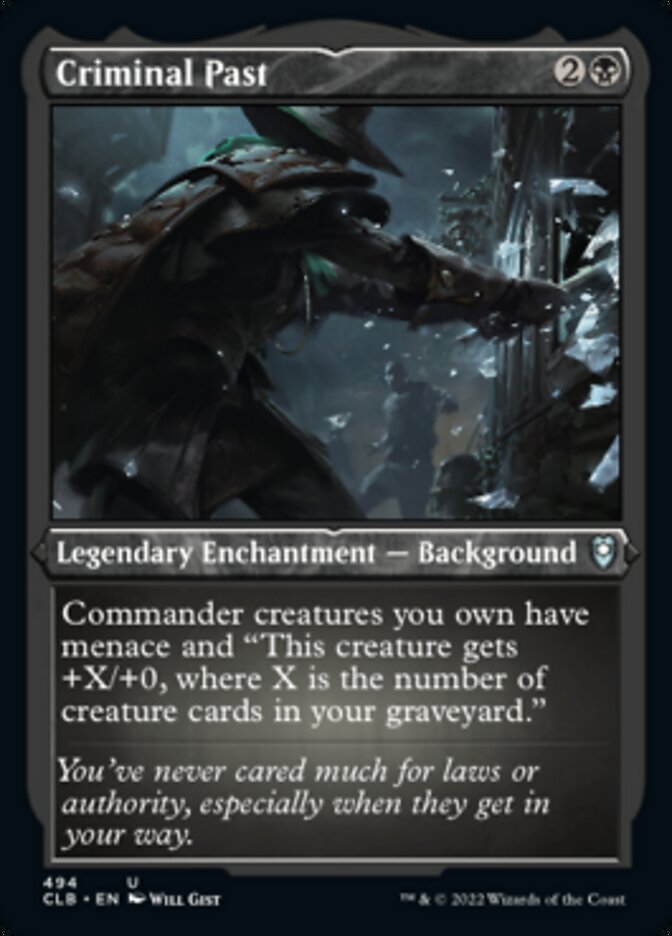 Criminal Past (Foil Etched) [Commander Legends: Battle for Baldur's Gate]-1