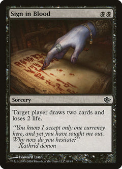 Sign in Blood [Duel Decks: Garruk vs. Liliana]-1