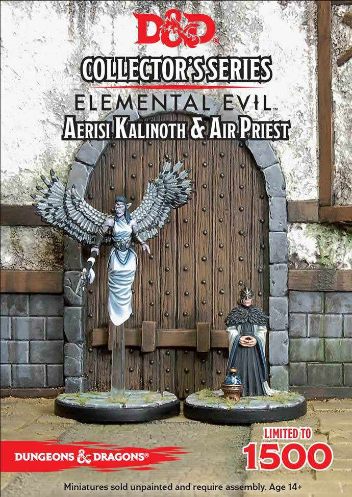 D&D Collectors Series Miniatures Elemental Evil Aerisi Kalinoth & Air Priest