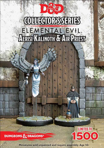 D&D Collectors Series Miniatures Elemental Evil Aerisi Kalinoth & Air Priest