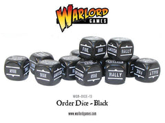 Bolt Action Orders Dice - Black (12)-1