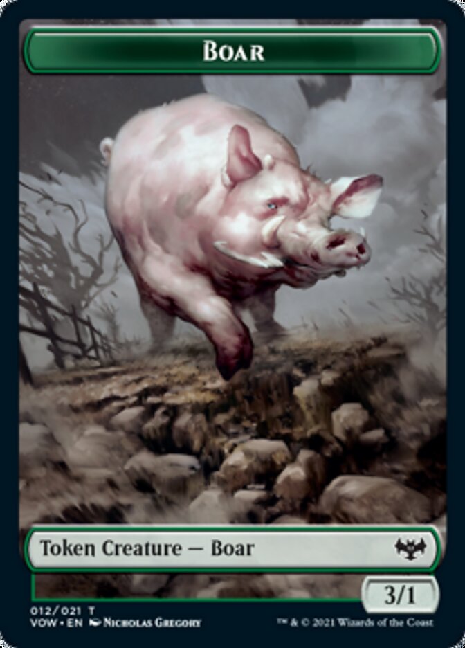 Copy // Boar Double-Sided Token [Innistrad: Crimson Vow Tokens]-2