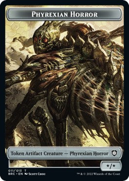 Servo // Phyrexian Horror Double-Sided Token [The Brothers' War Commander Tokens]-2