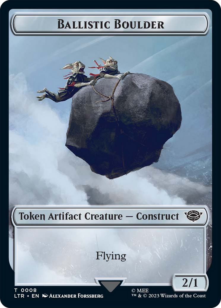 Ballistic Boulder // Food Token (11) Double-Sided Token [The Lord of the Rings: Tales of Middle-Earth Tokens]-1