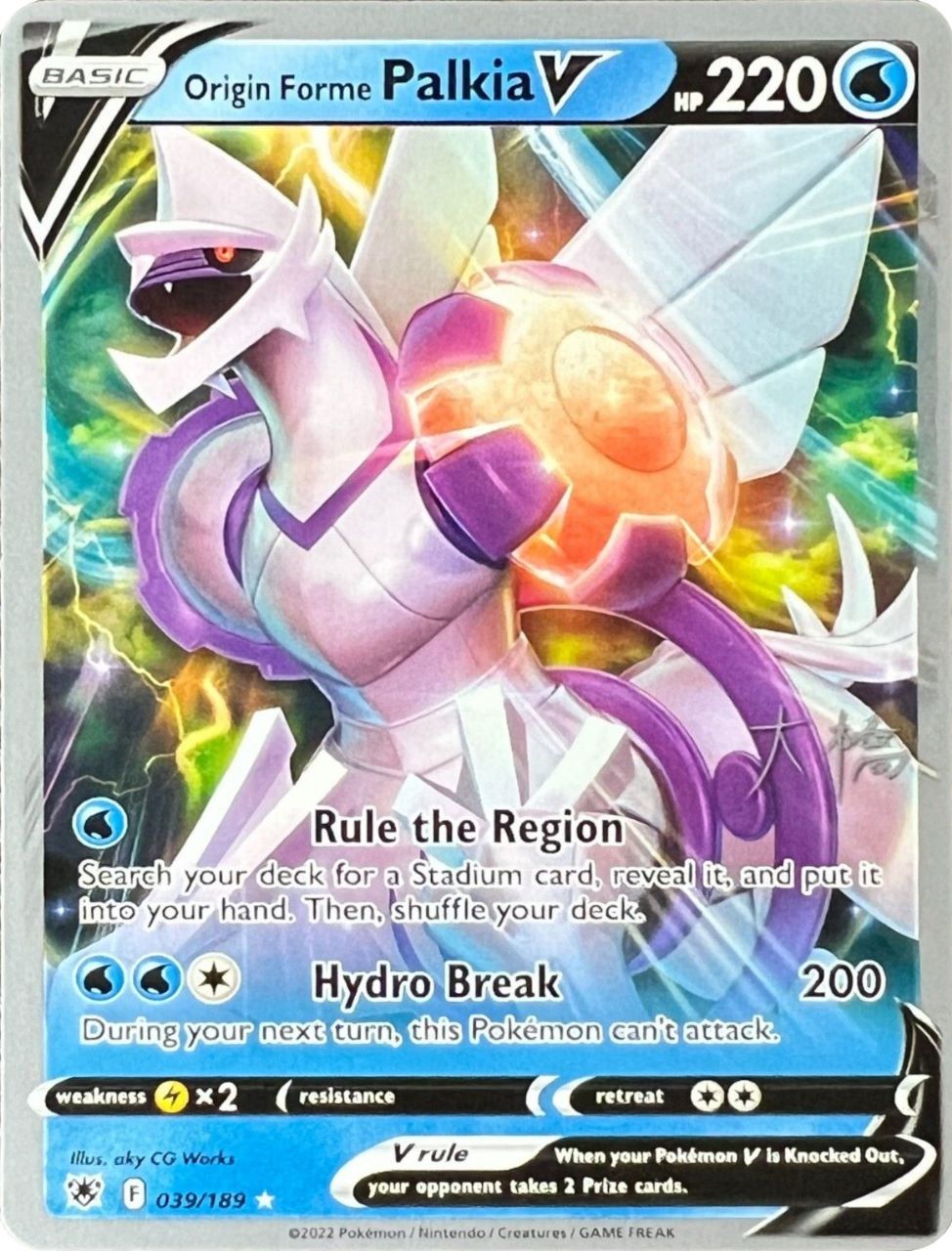 Origin Forme Palkia V (039/189) (Ice Rider Palkia - Rikuto Ohashi) [World Championships 2022]-1