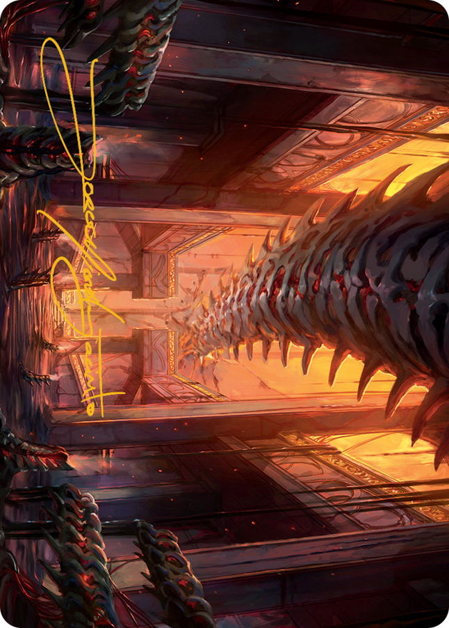 Bloodfell Caves Art Card (Gold-Stamped Signature) [March of the Machine Art Series]-1