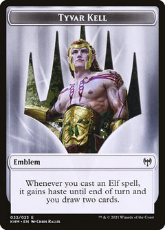 Dwarf Berserker // Tyvar Kell Emblem Double-Sided Token [Kaldheim Tokens]-2