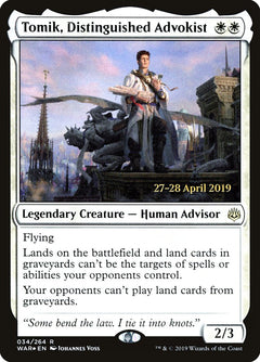 Tomik, Distinguished Advokist [War of the Spark Prerelease Promos]-1