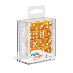 Oakie Doakie Dice D6 16 mm GemiDice - Sunstone (12)-1