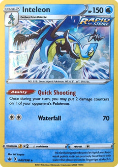 Inteleon (043/198) (Cosmos Holo) [Sword & Shield: Chilling Reign]-1