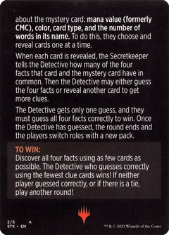 Booster Sleuth (Magic Minigame) [Strixhaven: School of Mages Minigame]-2