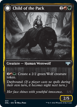 Child of the Pack // Savage Packmate [Innistrad: Double Feature]-1