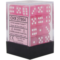 CHX 27864 Frosted 12mm d6 Pink/White Block (36)-1