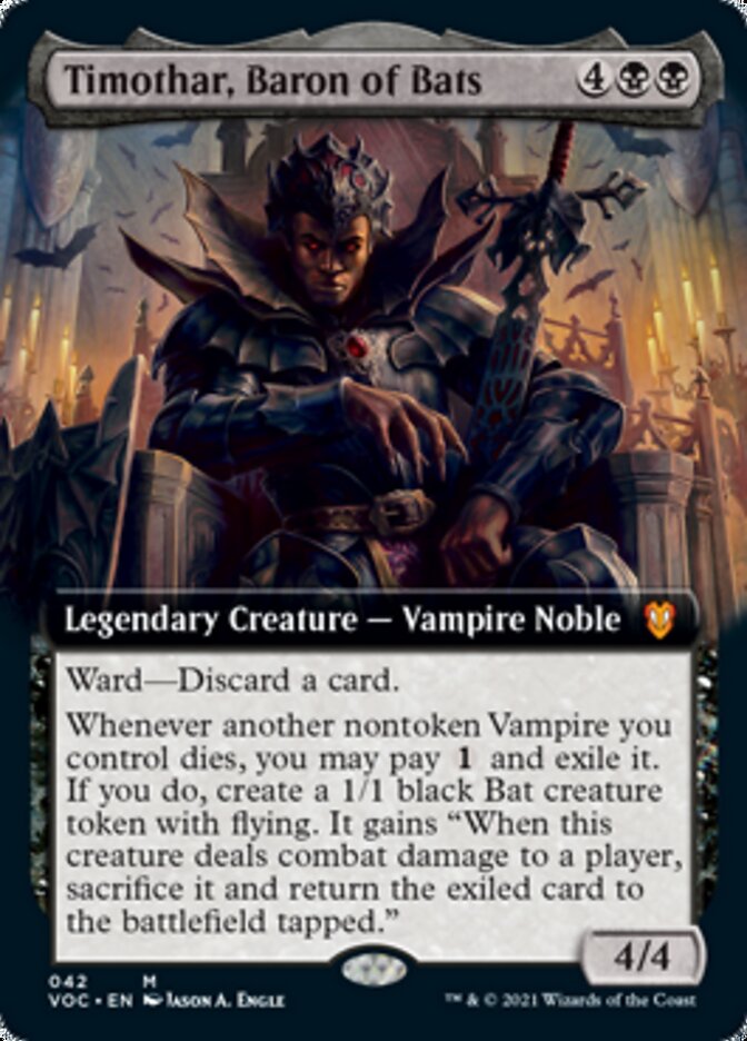 Timothar, Baron of Bats (Extended Art) [Innistrad: Crimson Vow Commander]-1