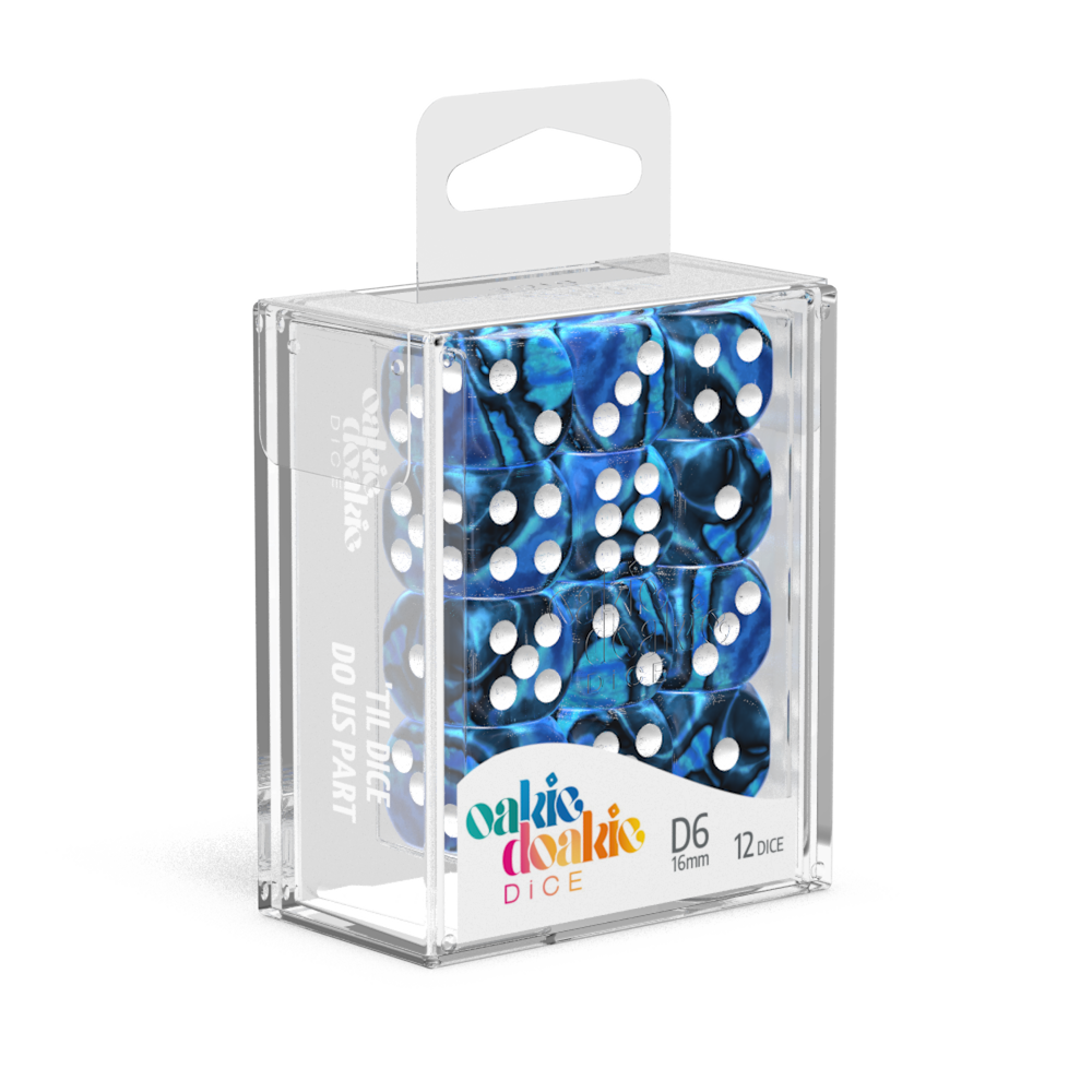 Oakie Doakie Dice D6 16 mm GemiDice - Twilight Stone (12)-1