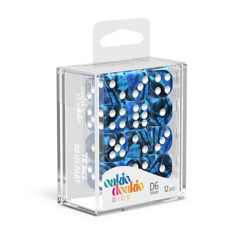 Oakie Doakie Dice D6 16 mm GemiDice - Twilight Stone (12)-1