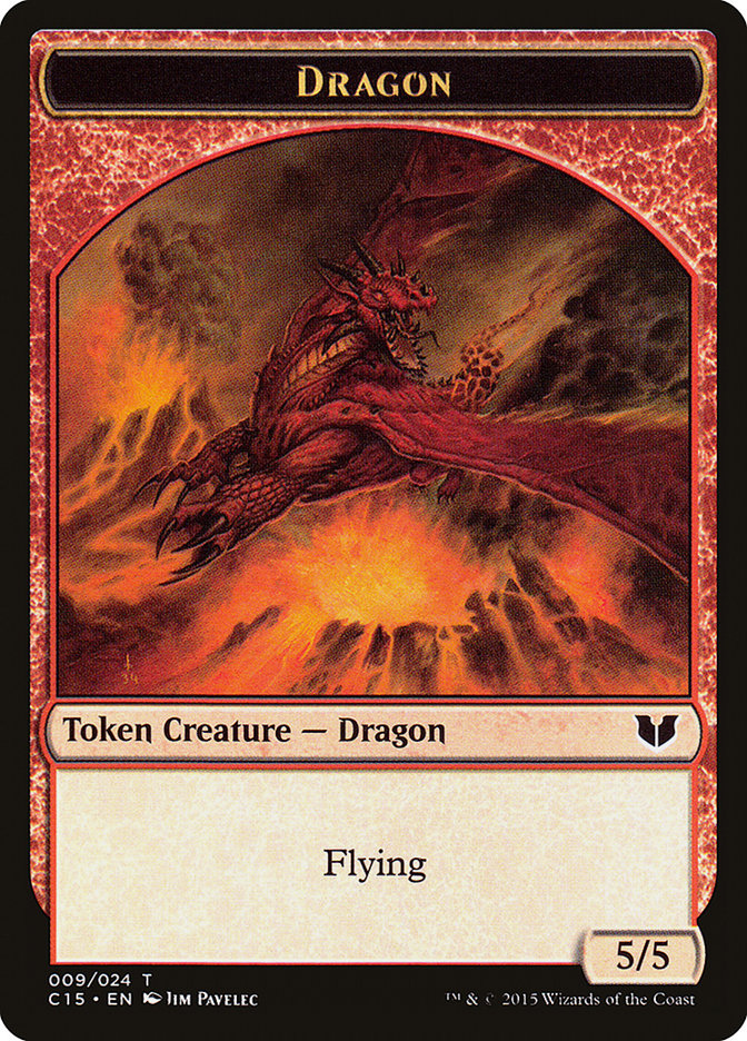 Spider // Dragon Double-Sided Token [Commander 2015 Tokens]-2