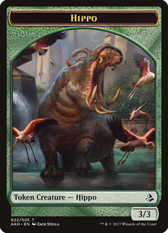 Aven Wind Guide // Hippo Double-Sided Token [Amonkhet Tokens]-2
