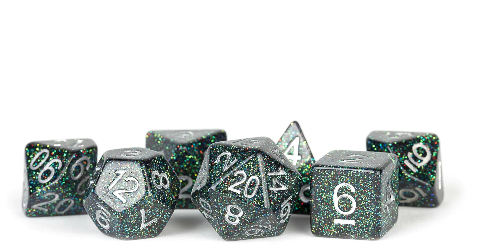MDG 16mm Acrylic Poly Dice Set: Astro Mica-1