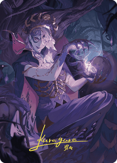 Necropotence Art Card (Gold-Stamped Signature) [Wilds of Eldraine Art Series]-1