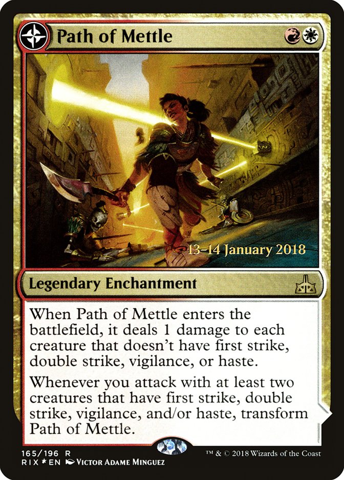 Path of Mettle // Metzali, Tower of Triumph [Rivals of Ixalan Prerelease Promos]-1