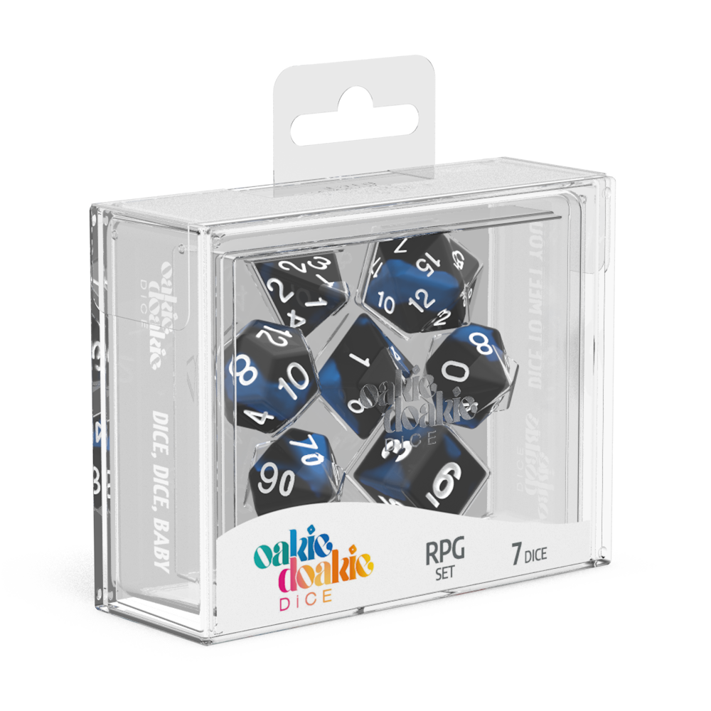Oakie Doakie Dice RPG Set Glow in the Dark - Deep Ocean (7)-1