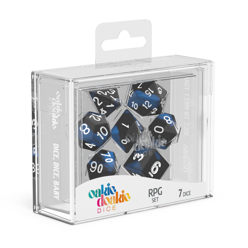 Oakie Doakie Dice RPG Set Glow in the Dark - Deep Ocean (7)-1